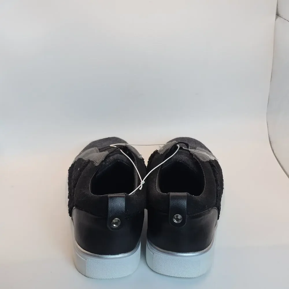 Reaction Kenneth Cole Women's Size 8 Black Gray Slip On Fashion Sneakers
